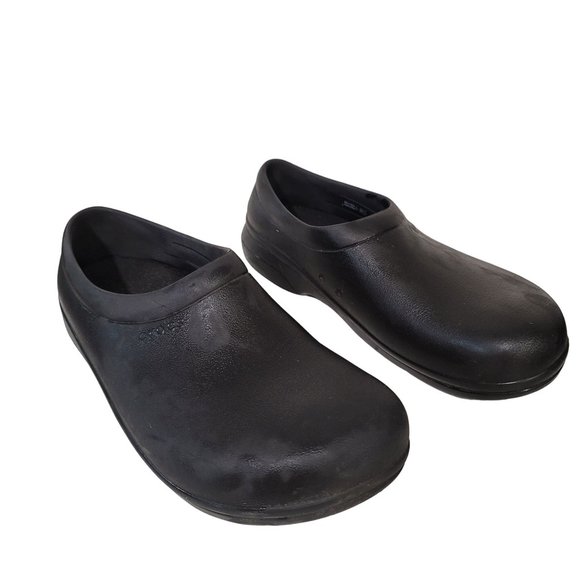 CROCS On The Clock Work Mens Size 11 Black Slip On Comfort Clogs Shoes black - Picture 8 of 9